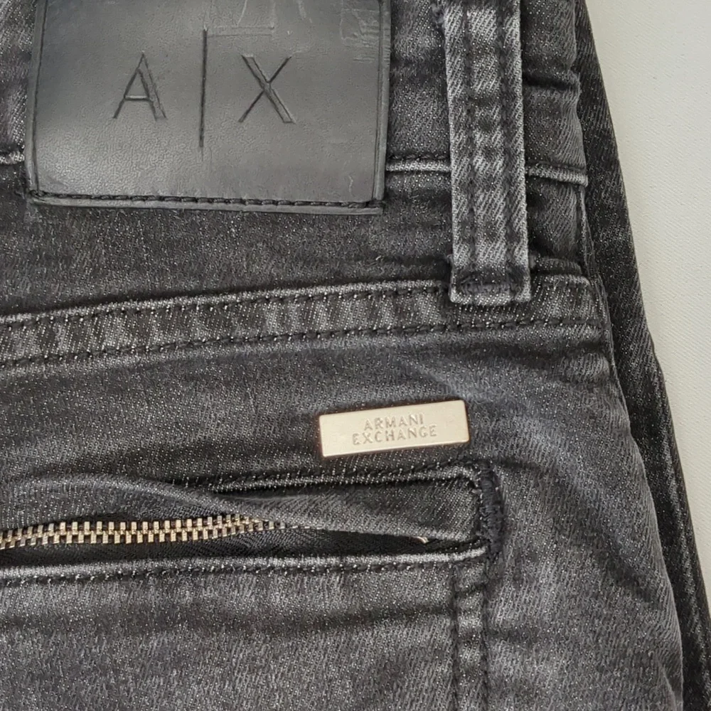 A/X J27 Skinny Biker  Stretch Jean Sz 28 Faded Black/Grey